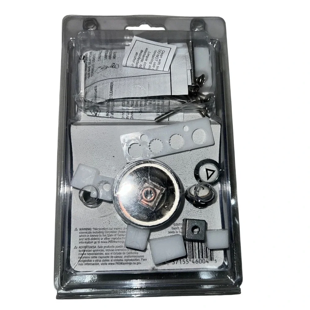 Danco Universal Decorative Cross Faucet Handle‎ Chrome Finish Hot Cold Diverter